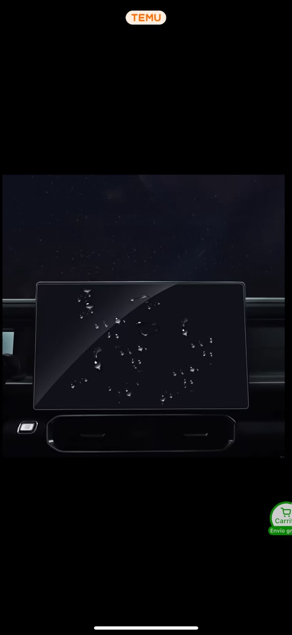 Superficie de pantalla con gotas de agua